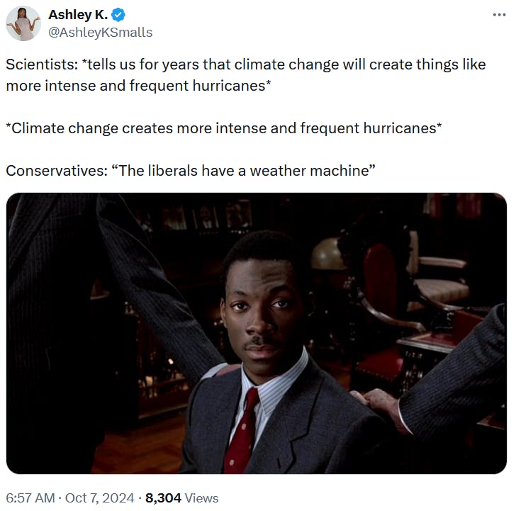 Weather machine meme with a screenshot of Eddie Murphy.