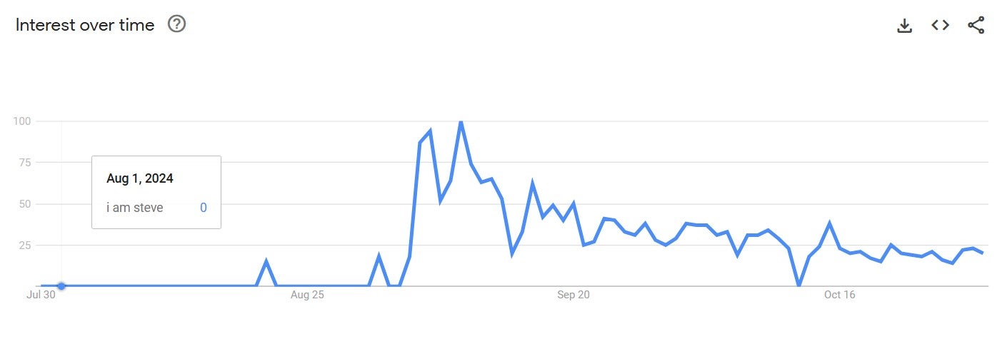 Google Trends for I Am Steve