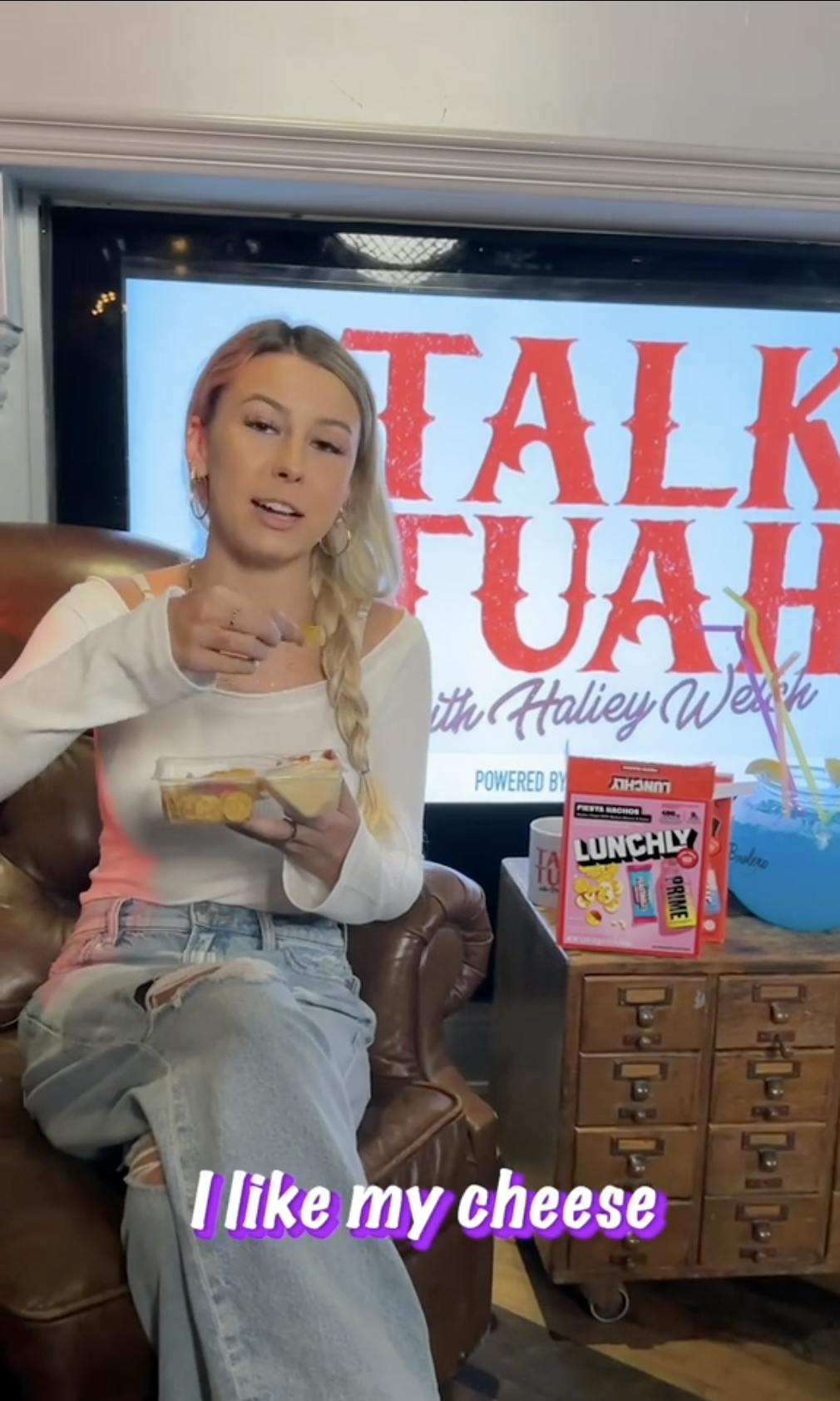 Hailey Welch on Talk Tuah saying, 'I like my cheese drippy, bruh.'