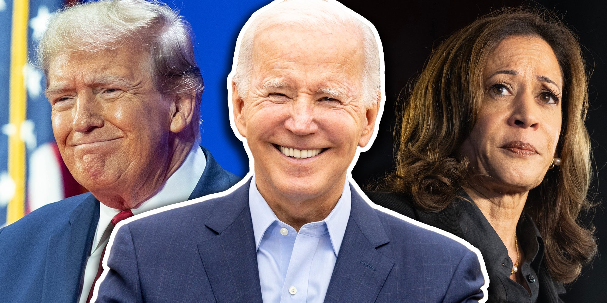 Donald Trump, Joe Biden, Kamala Harris