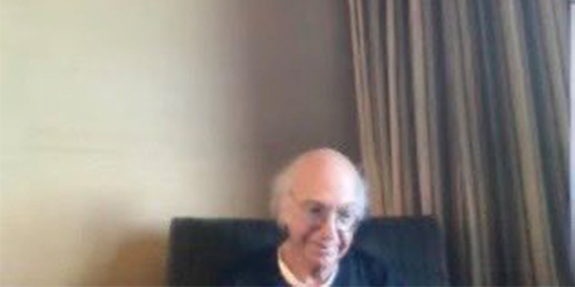 screenshot of larry david zoom call meme