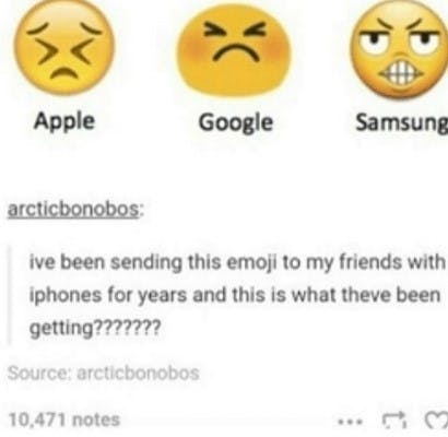 different os emoji joke meme