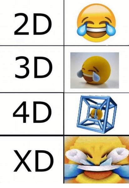 laughing emoji 2d 3d 4d meme