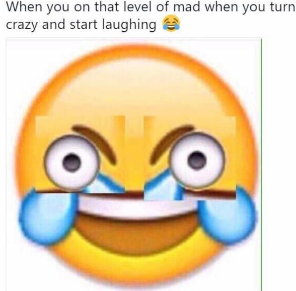 turning crazy when you're laughing emoji meme