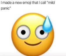 mild panic emoji meme