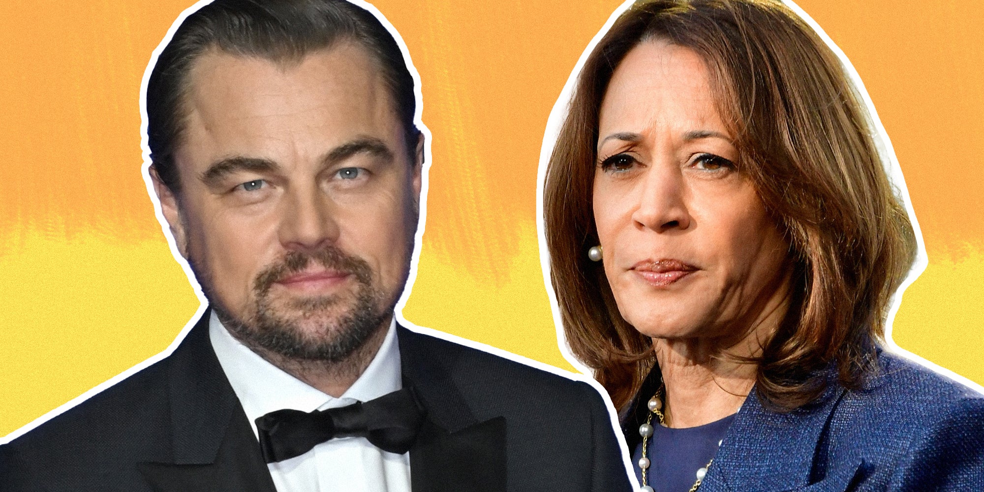 Leonardo Dicaprio(l), Kamala Harris(r)