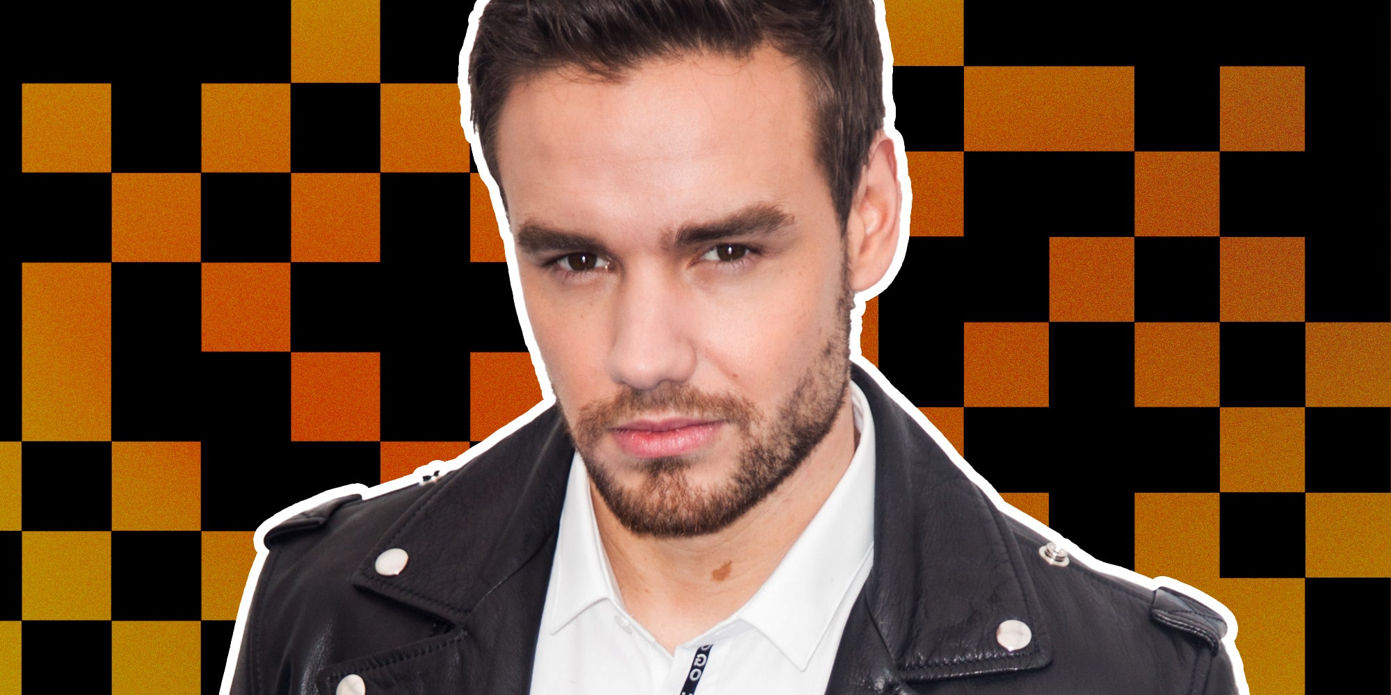 Liam Payne over abstract background