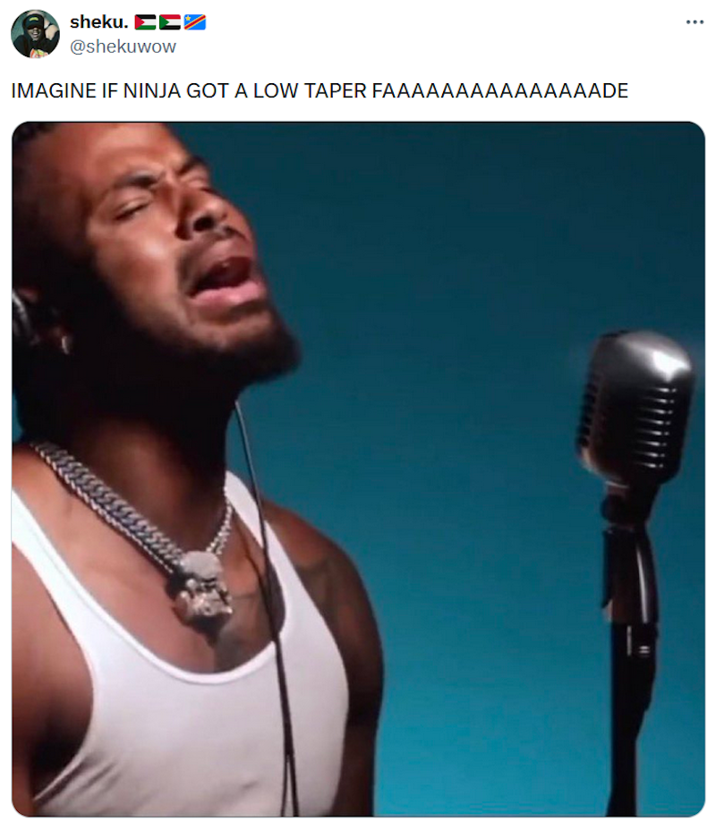 Imagine If 'Imagine If Ninja Got A Low Taper Fade' Became A Meme