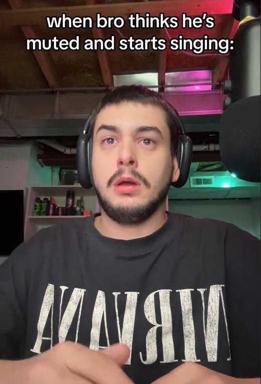 TikTok video showing a man about to cry.