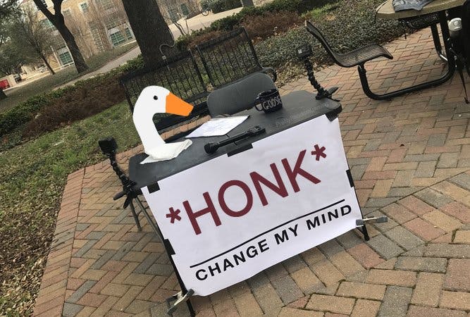 honk change my mind goose meme