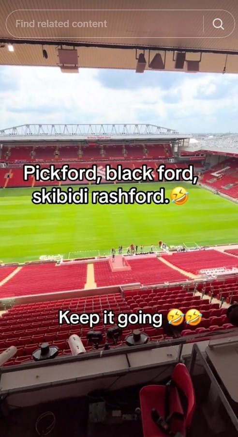 'Pickford Blackford Skibidi Rashford'—A Football Brainrot Meme