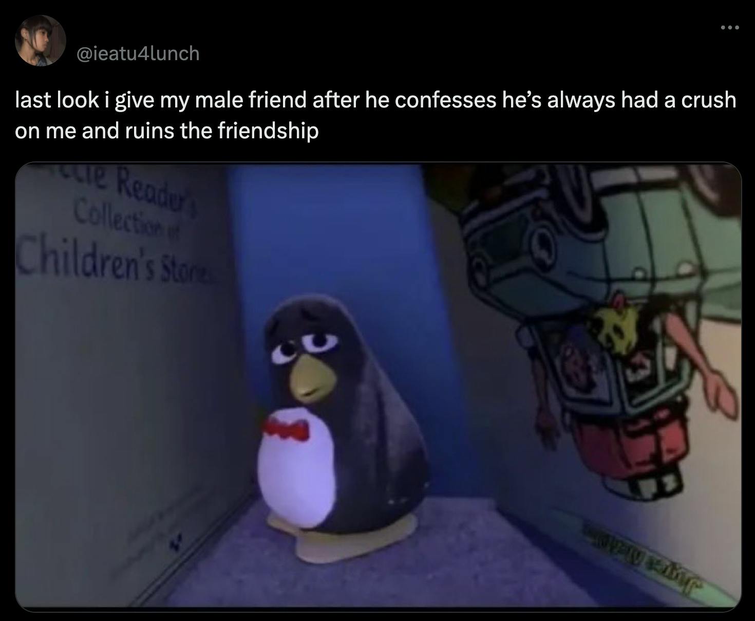 sad penguin meme