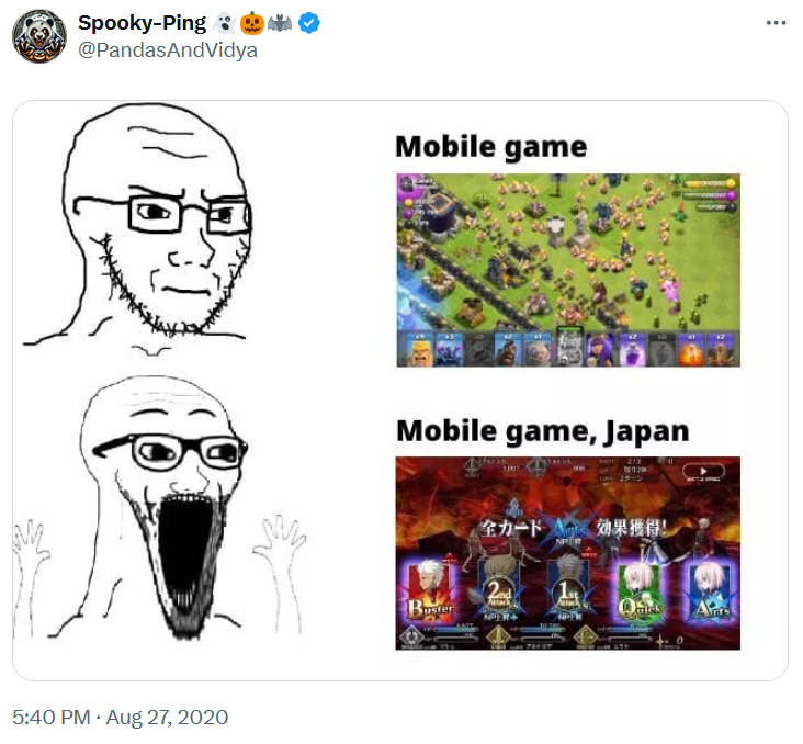 Thing, Japan meme about mobile games.