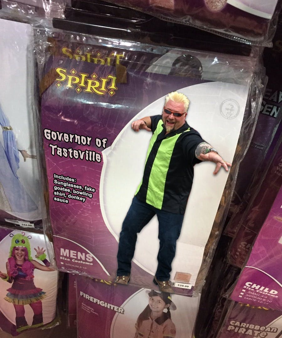 spirit halloween costume meme guy fieri