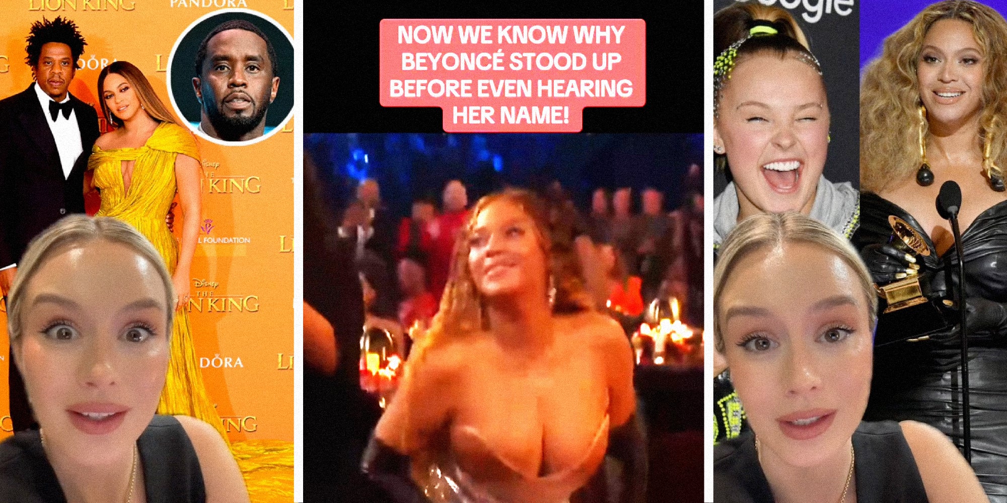 3 panel showing a person explaining the thank you Beyoncé meme.