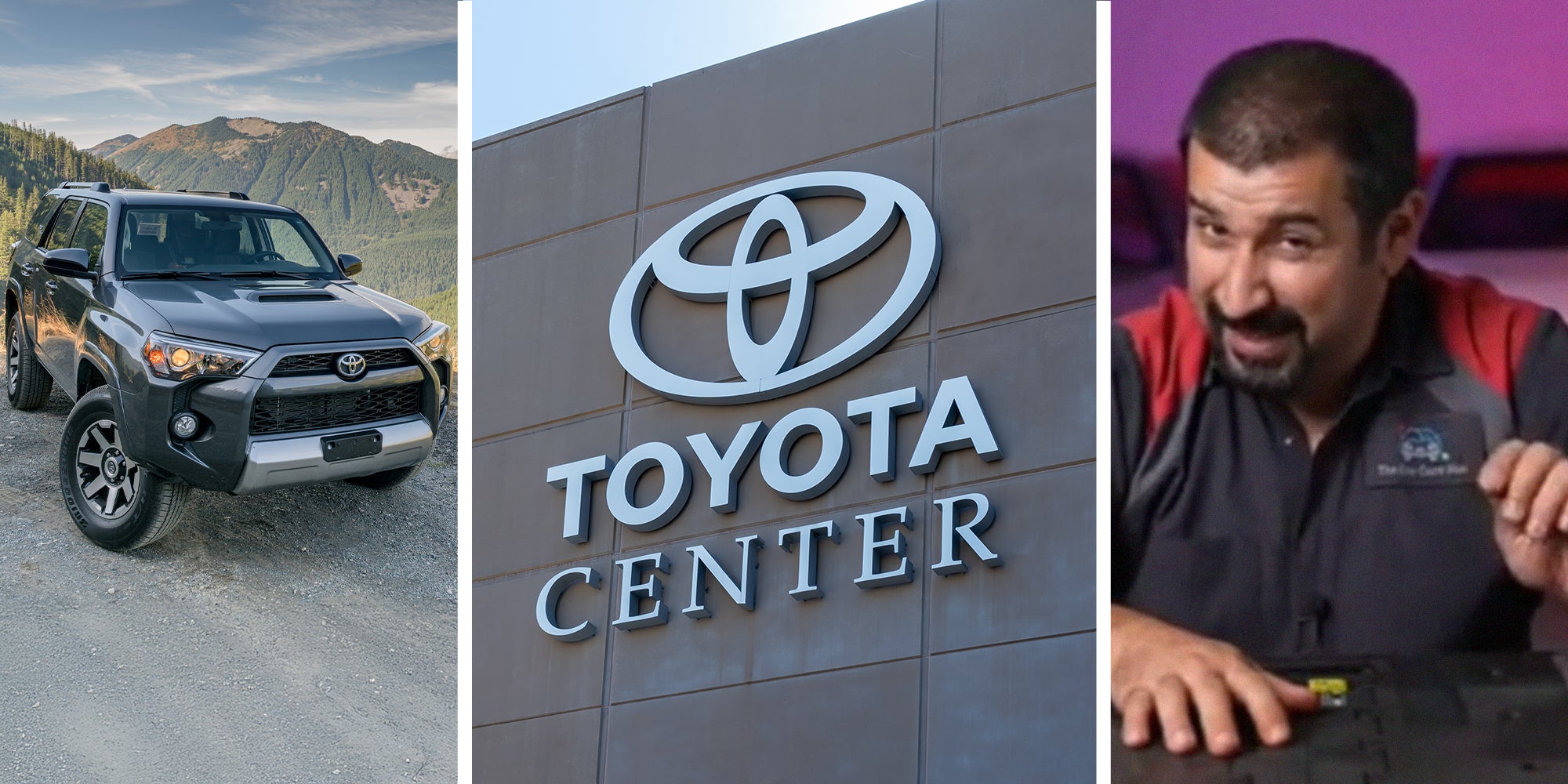 Toyota 4runner(l) Toyota Center (c) experienced Toyota mechanic