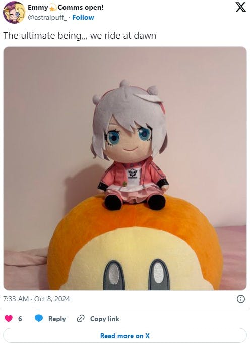 we right at dawn plushie meme