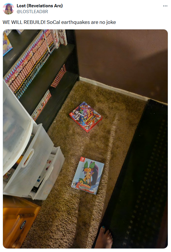 We will rebuild meme showing video games on the floor after an earthquake.