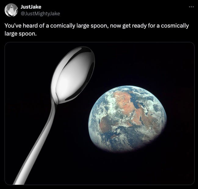 Comically Large Spoon versus cosmic spoon