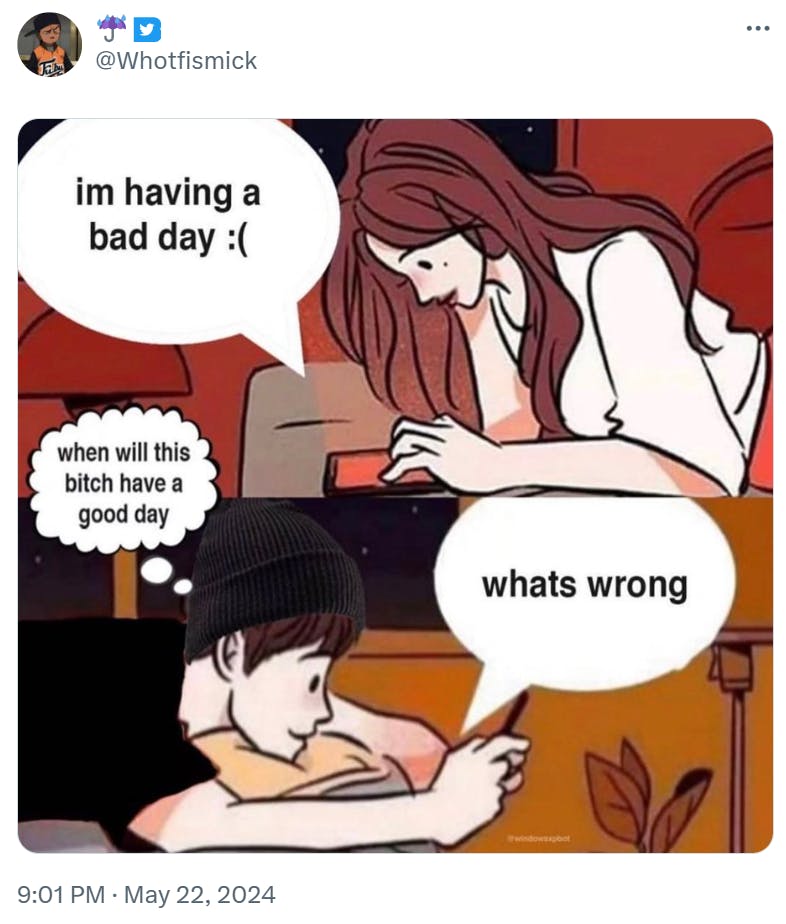 Boy and girl texting meme.