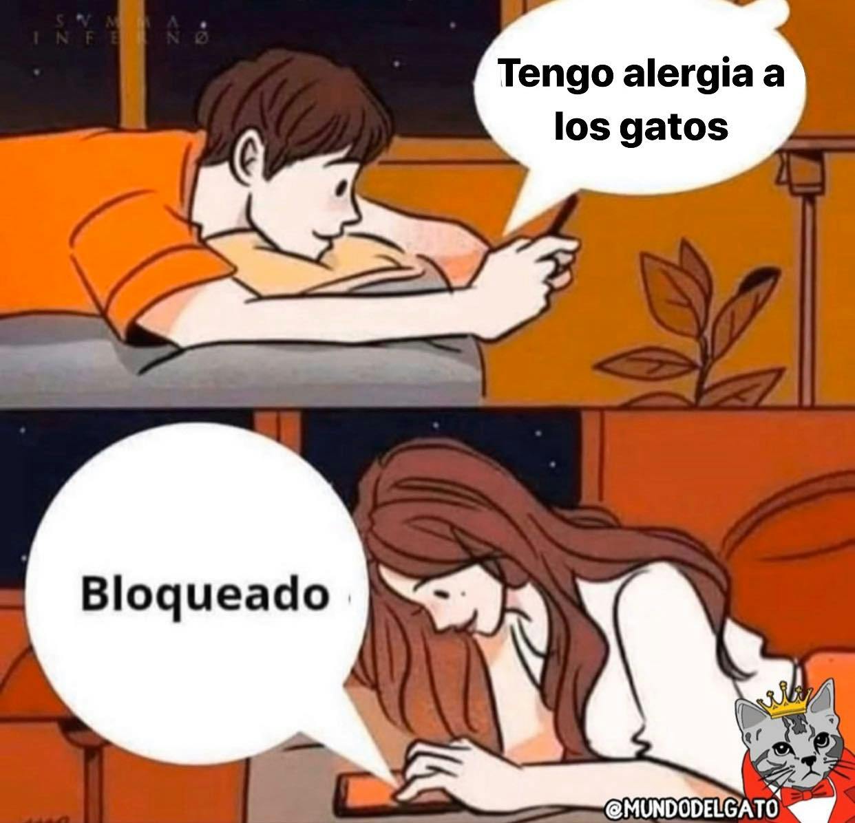 Boy and girl texting meme in Spanish.