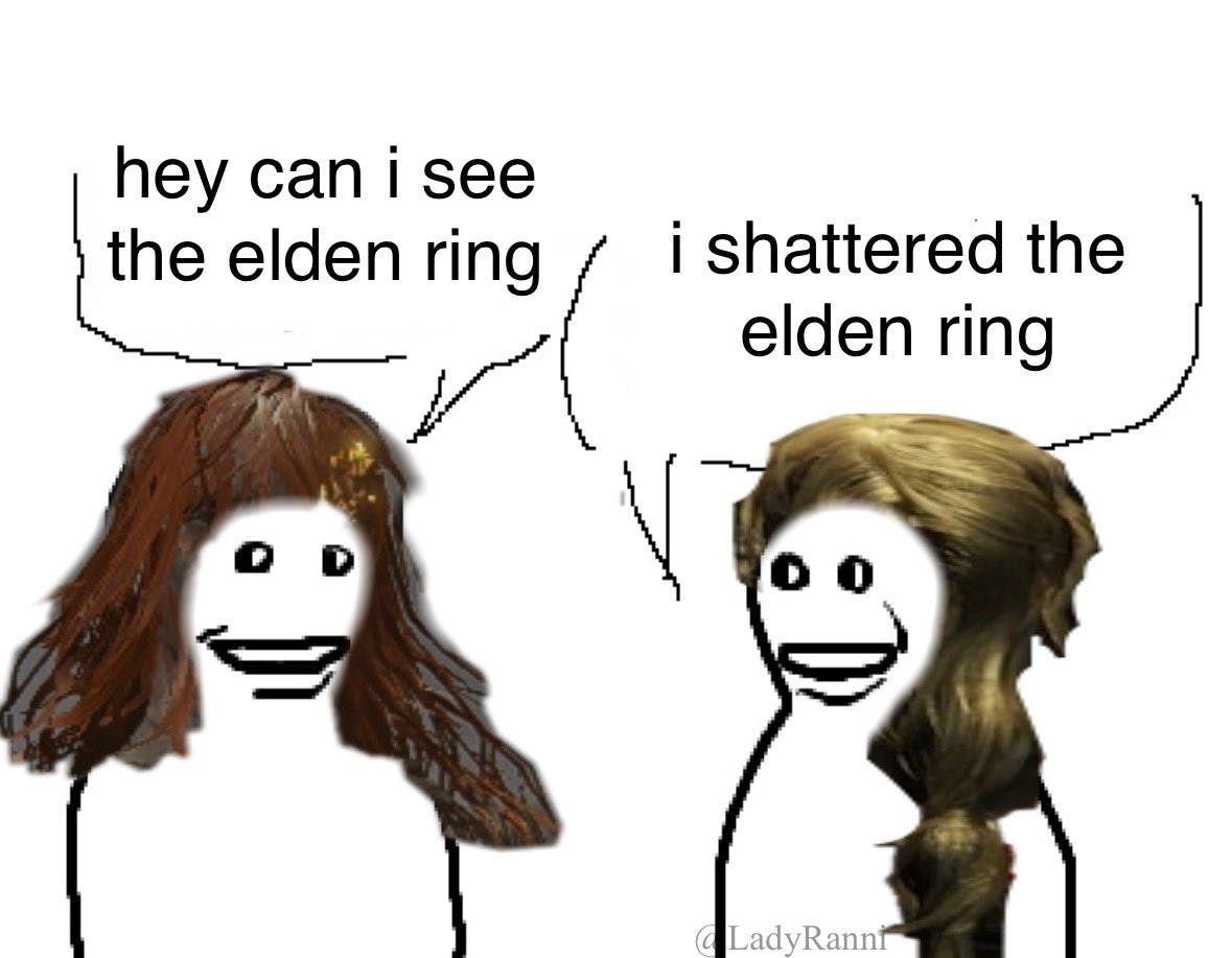 Bro Visited His Friend meme about Elden Ring.