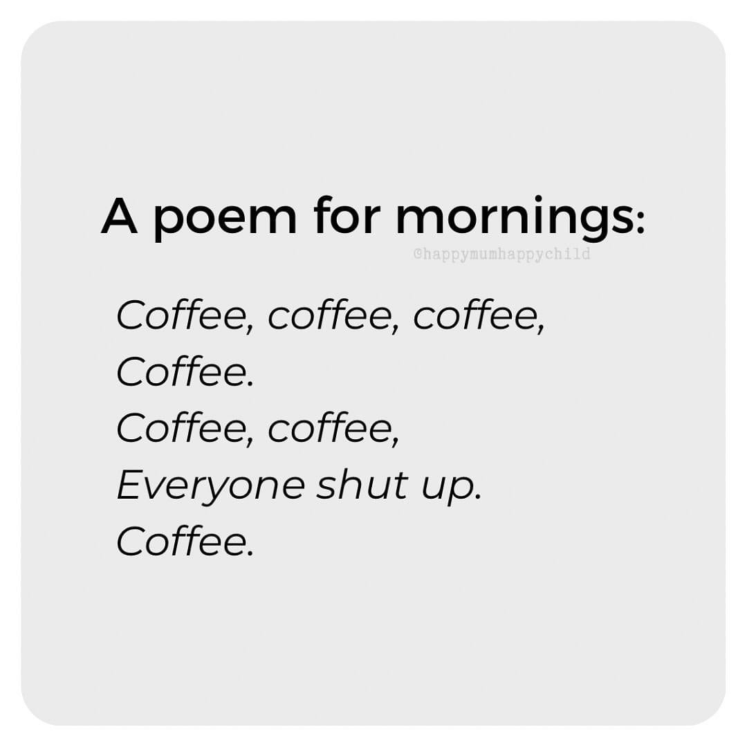 Coffee meme poem.