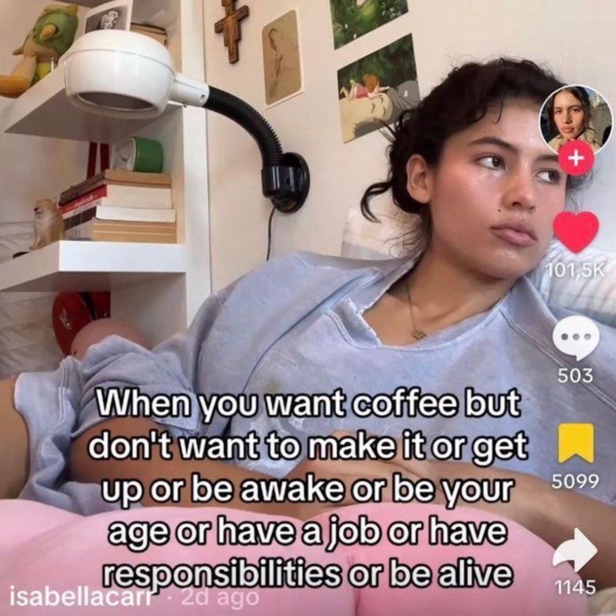 Coffee meme TikTok screenshot.