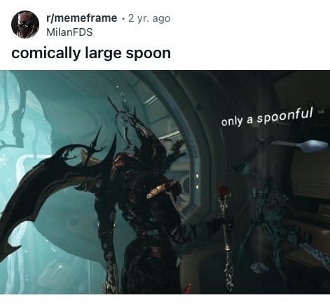 comically large spoon