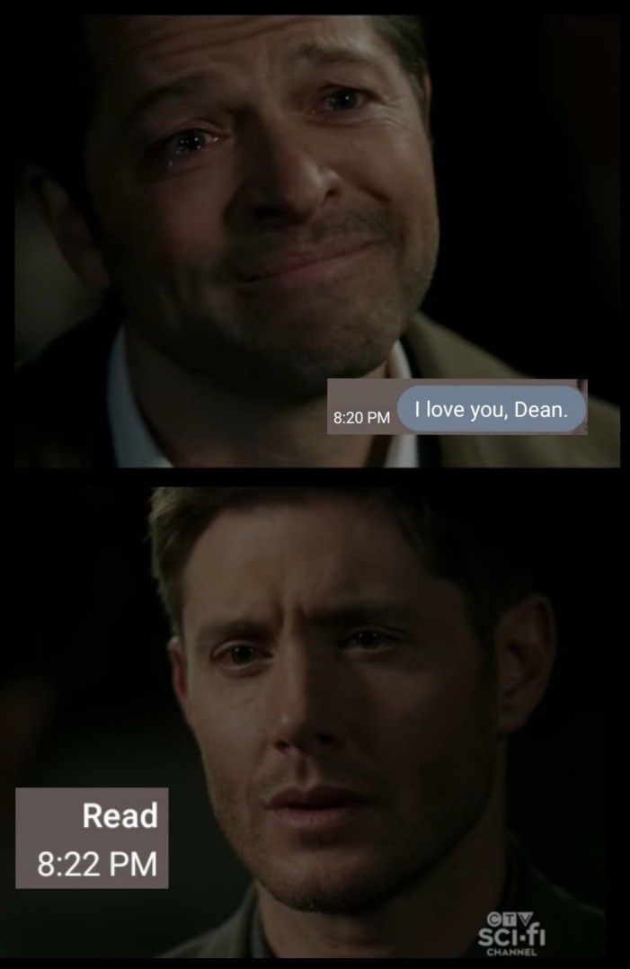 destiel meme left on read