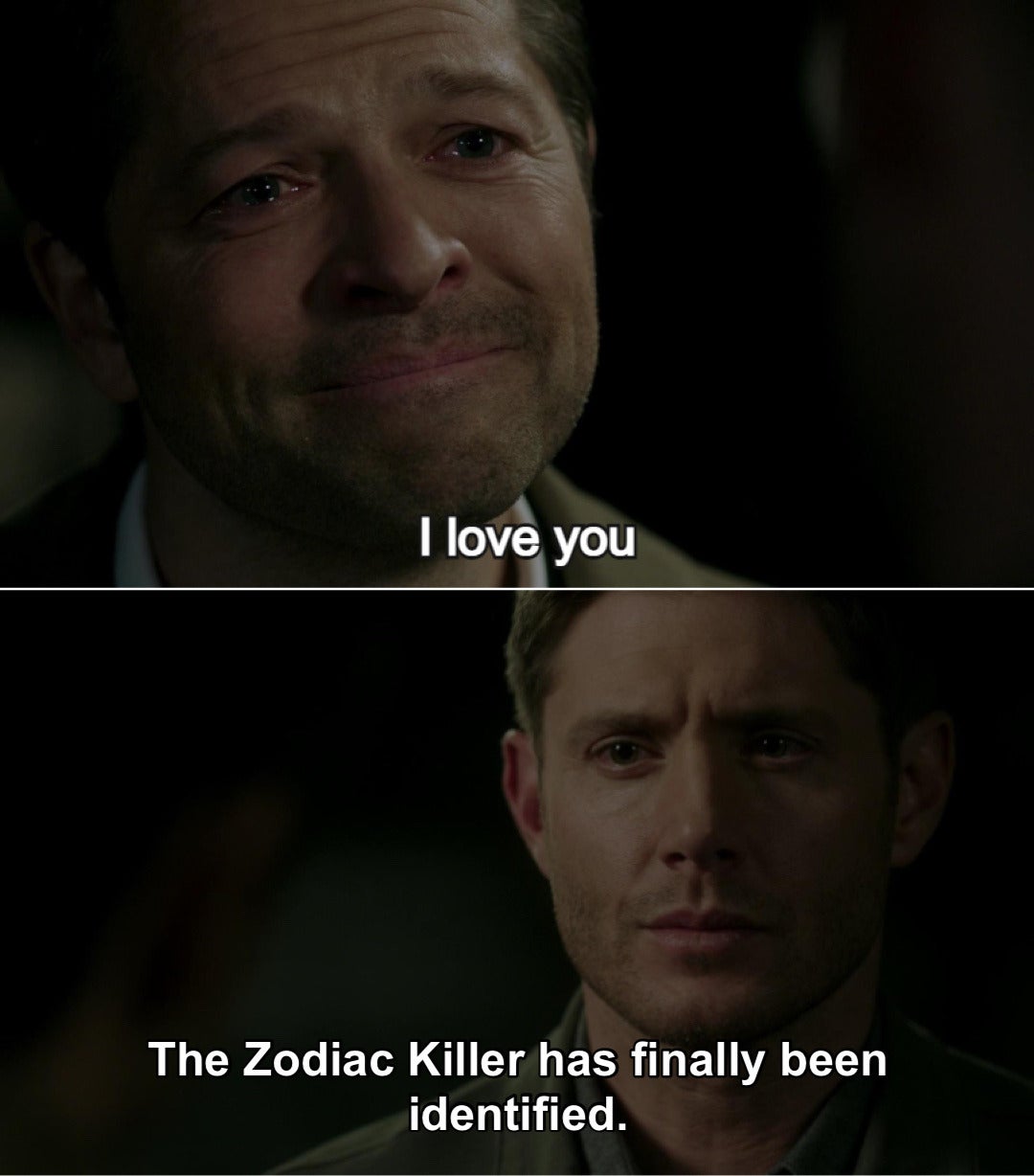 destiel meme the zodiac killer has finally been captured