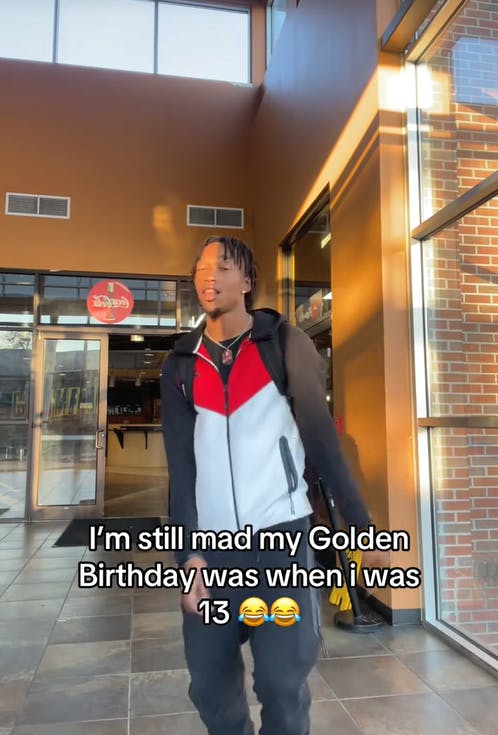 Emerald Birthday trend video about a 13-year-old Golden Birthday.