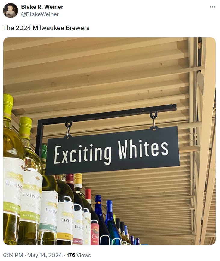 Exciting Whites meme about the 2024 Milwaukee Brewers.