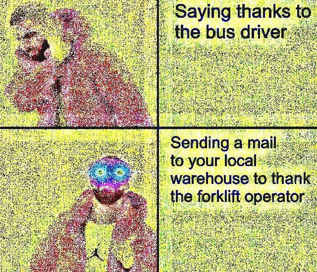 drake forklift operator deep fried meme