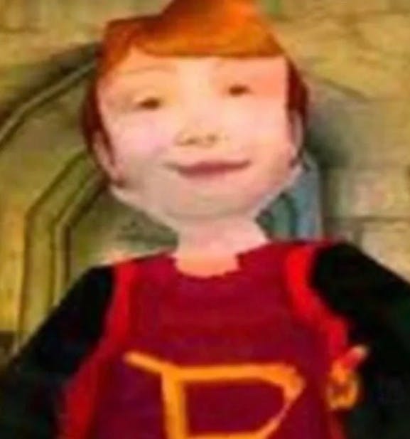 ron weasley in ps1 harry potter game