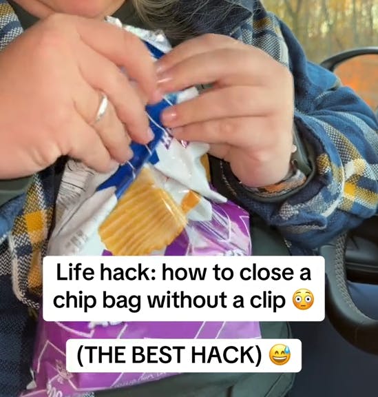 How to close a bag of chips