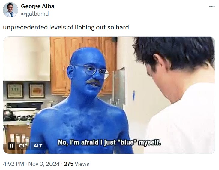 2024 election tweet with an Arrested Development gif.