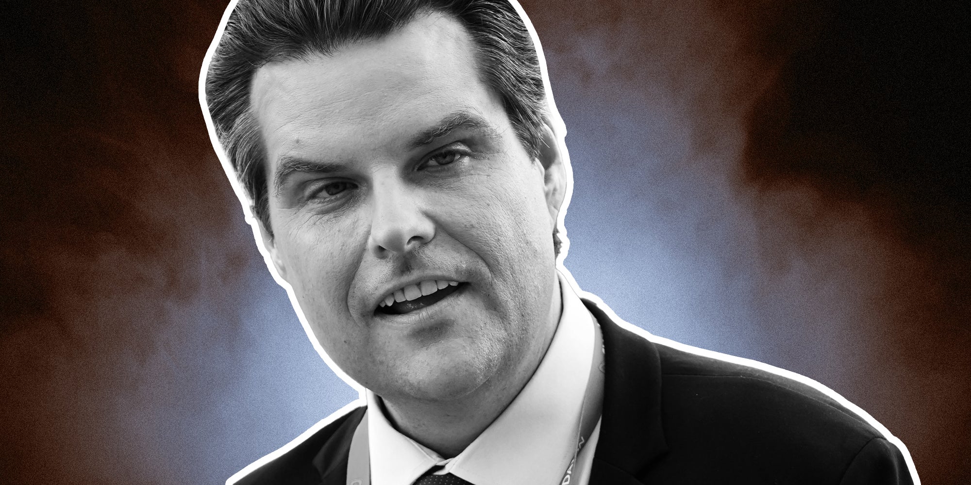 Matt Gaetz in front of smokey background