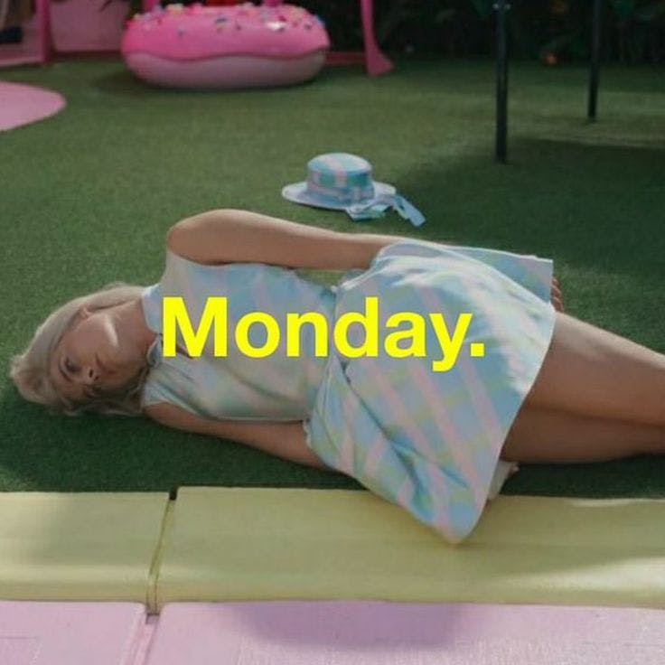 monday meme with barbie