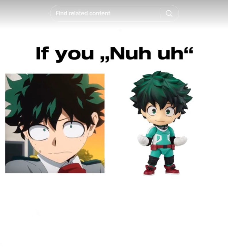 nuh uh my hero academia