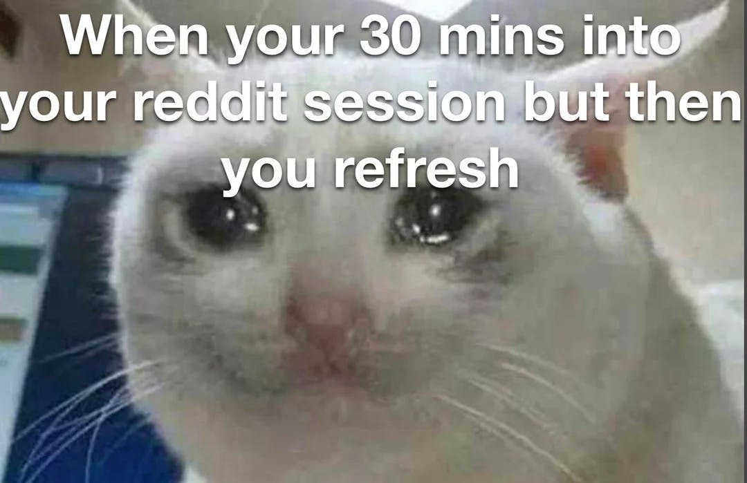 Sadge meme about reddit sessions