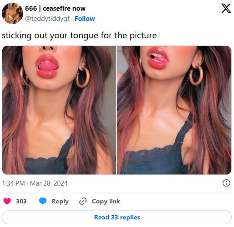 Explaining The 'Sticking Out Your Tongue For The Picture' Meme
