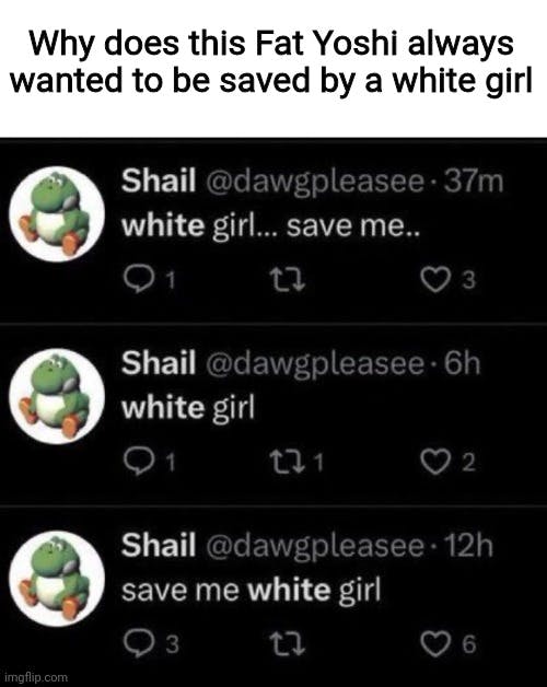 white girl save me yoshi