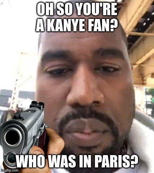 kanye west who was in paris mem