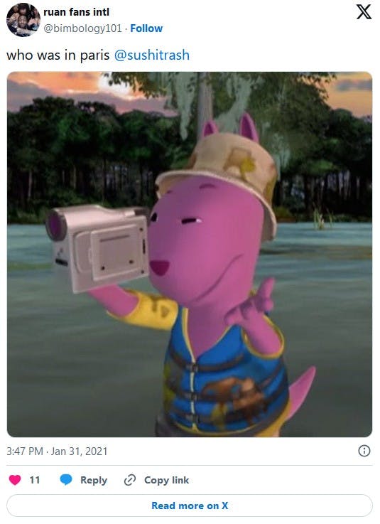 backyardigans who was in paris meme