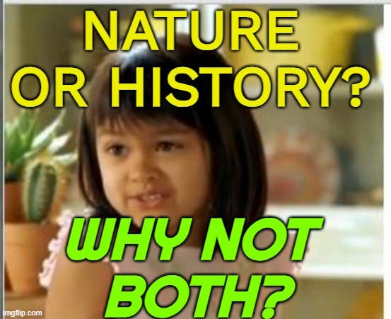 nature or history, why not both meme