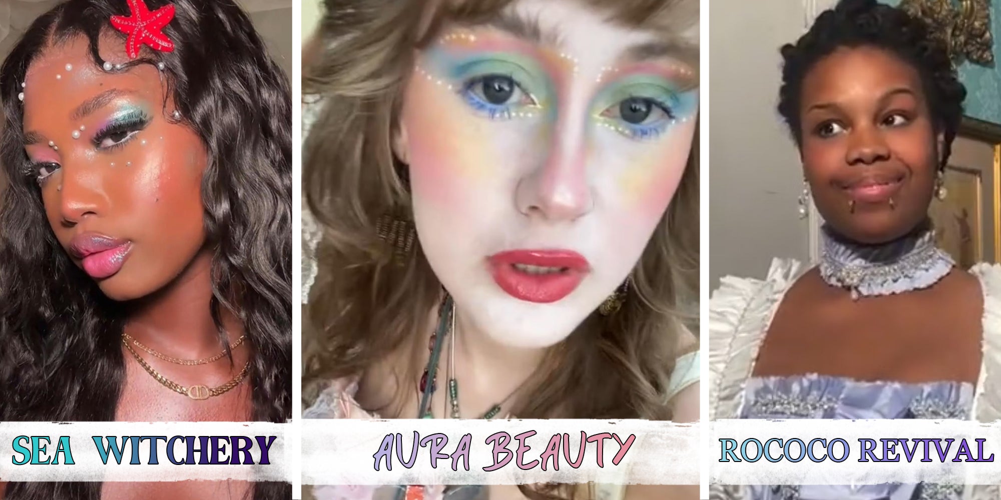 Sea Witchery makeup(l), Aura Beauty make up(c), Rococo Revival(r)