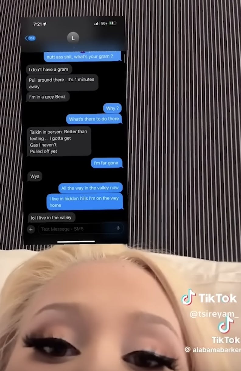 Another piece of Alabama Barker's TikTok video