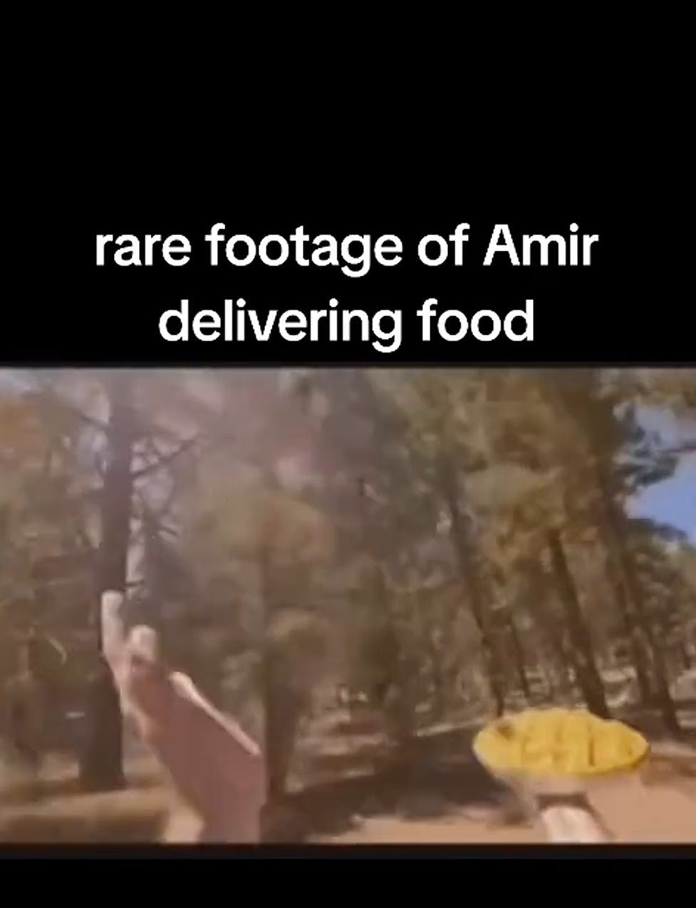 rare footage of amir delivering food