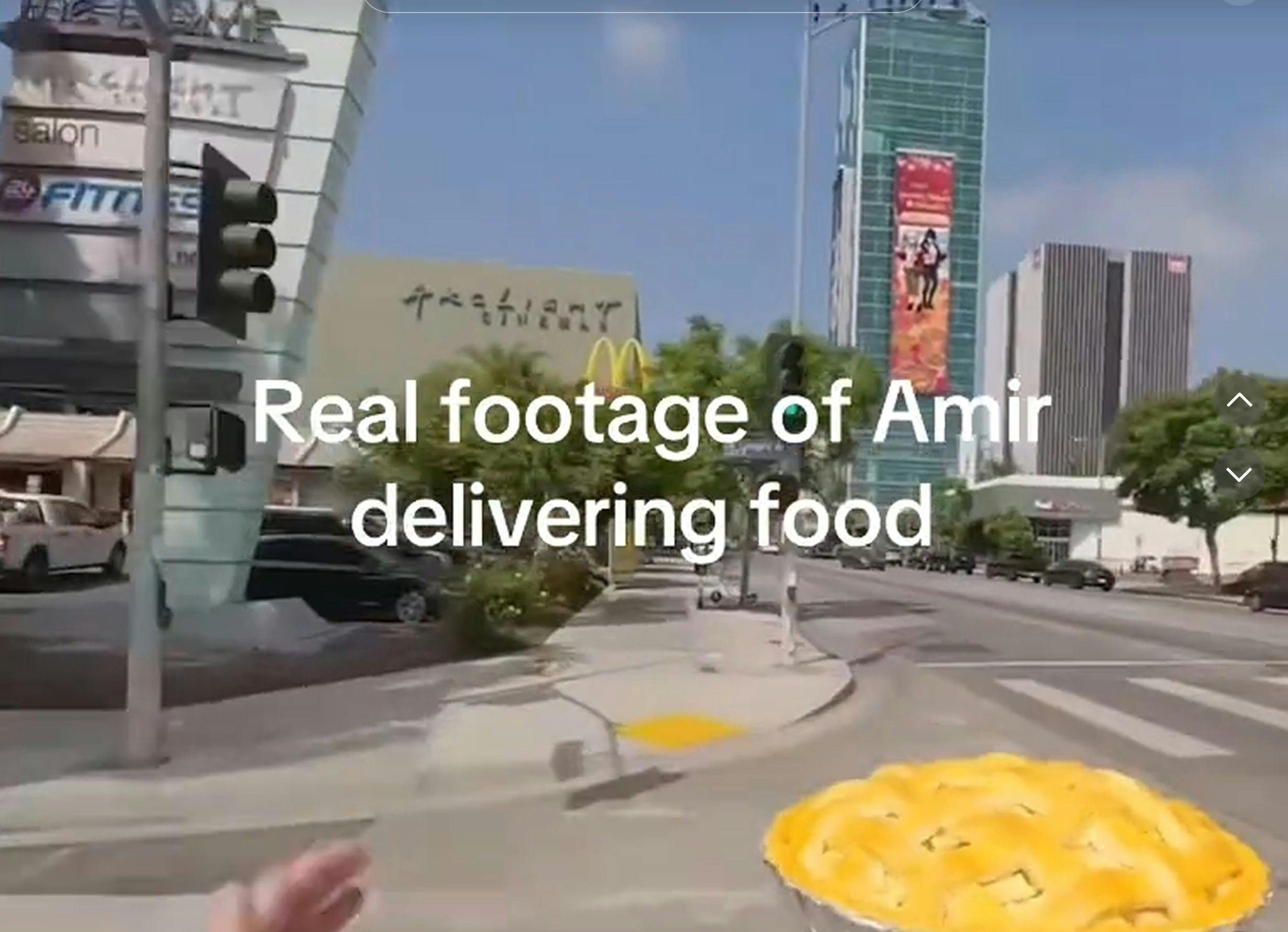 real footage of amir delivery food tiktok